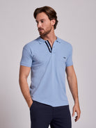 POLO AZUL MANGA CORTA REGULAR FIT MR. AZUL