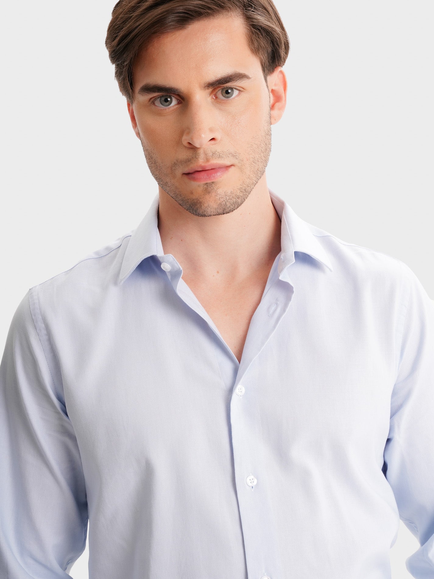 CAMISA MR AZUL SLIM FIT. AZUL