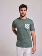 CAMISETA ALGODÓN VERDE MANGA CORTA REGULAR FIT MR. AZUL
