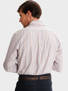 WHITE REGULAR FIT MR SHIRT. BLUE