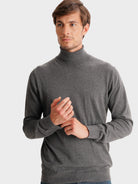 JERSEY FINO GRIS MANGA LARGA REGULAR FIT MR. AZUL