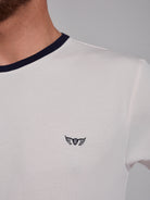 T-SHIRT ALGODÃO BRANCA MANGA CURTA REGULAR FIT MR. BLUE