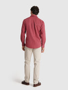 CAMISA ALGODÓN ROJA MANGA LARGA REGULAR FIT MARK BELLUCCI