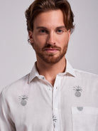 CAMISA LINO VERDE MANGA CORTA REGULAR FIT MR. AZUL