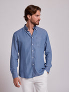 CAMISA AZUL JEANS MANGA LARGA REGULAR FIT MR. AZUL