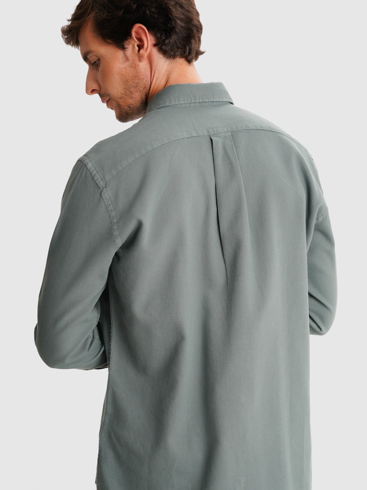 GREEN REGULAR FIT MR SHIRT. BLUE