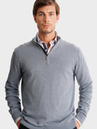 PULLOVER FINO AZUL MANGA COMPRIDA REGULAR FIT MR. BLUE