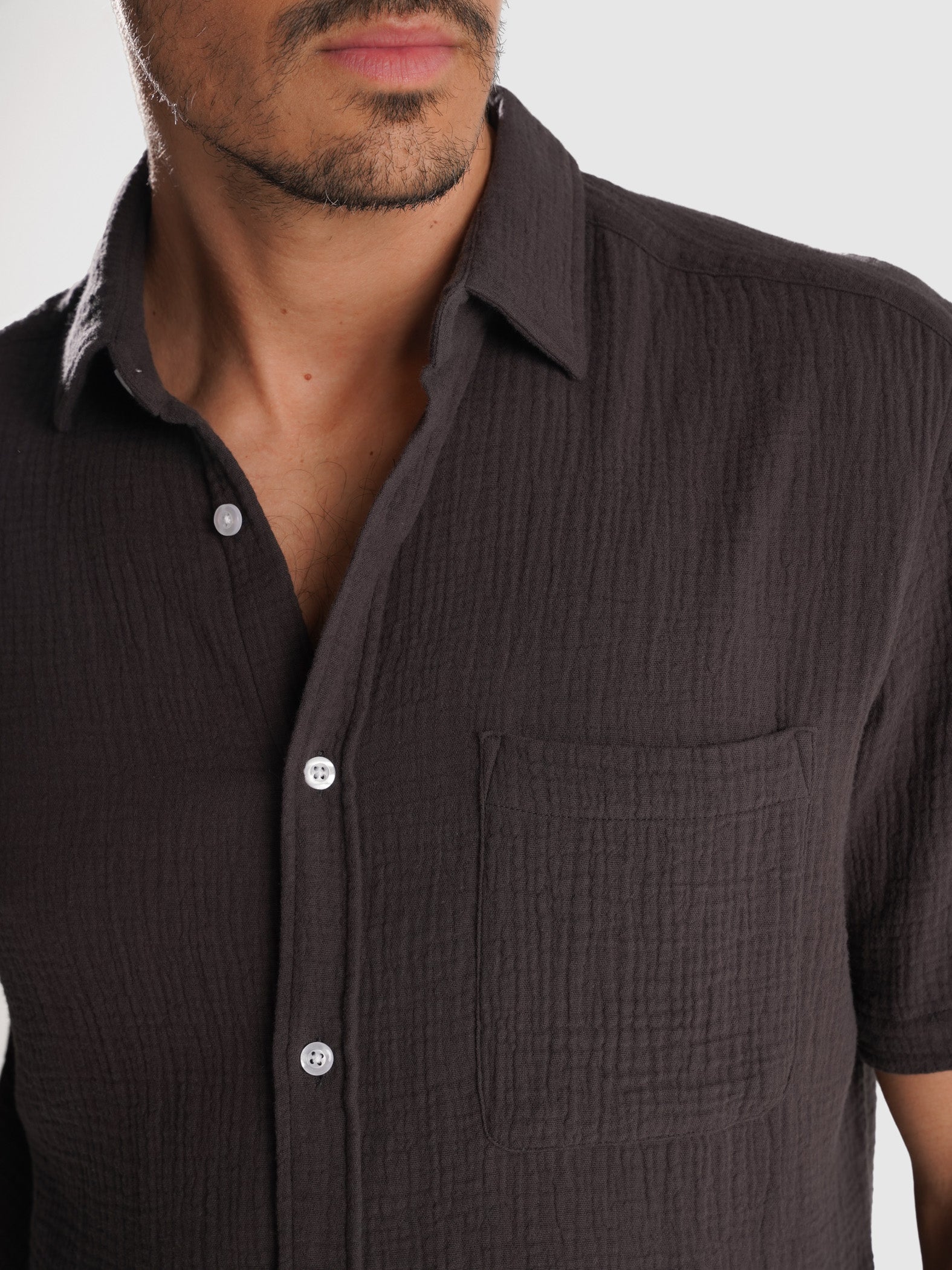 GRAY SHORT SLEEVE REGULAR FIT MR. BLUE