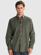 GREEN REGULAR FIT MR SHIRT. BLUE