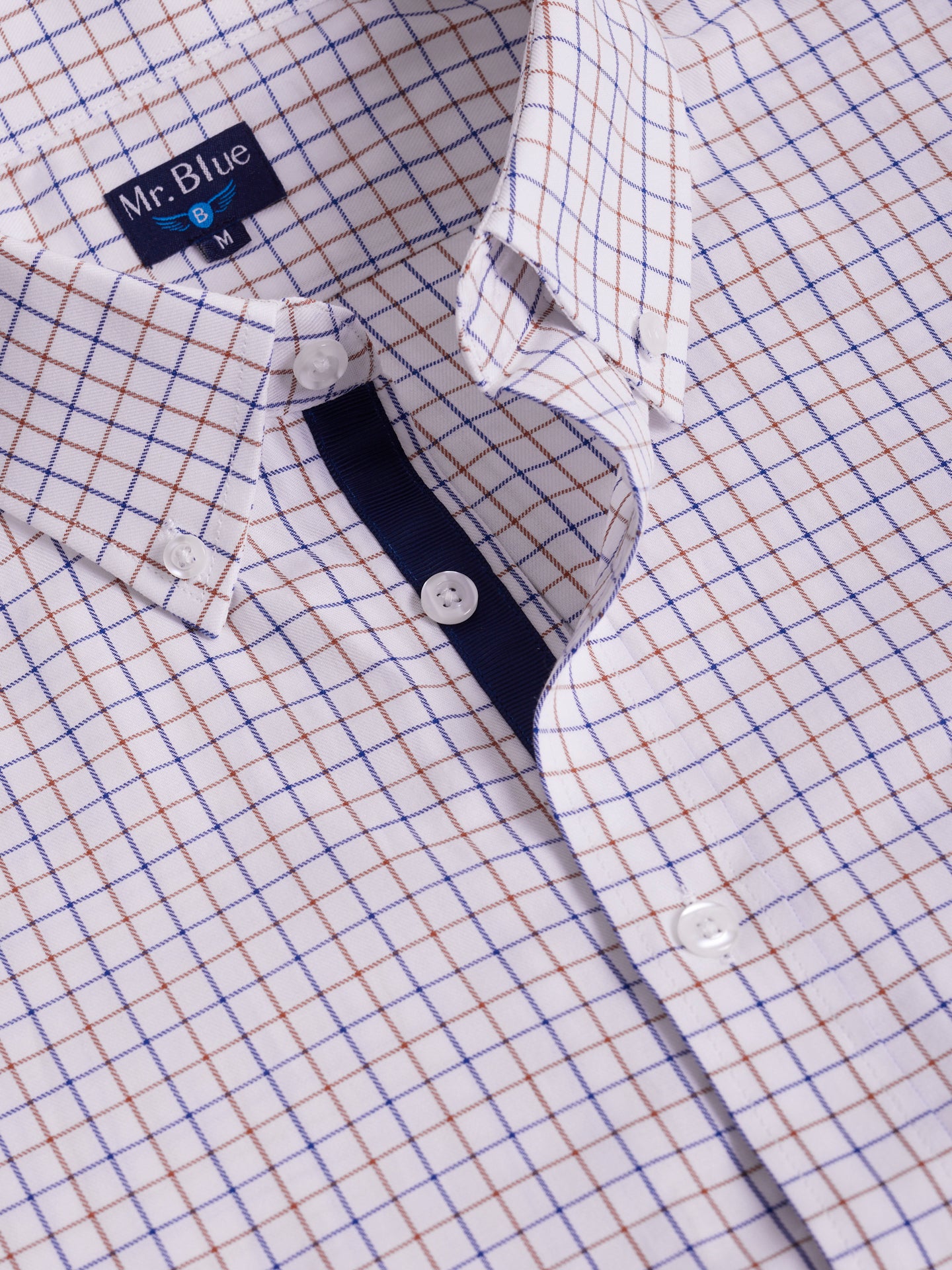 CAMISA MR BLANCA REGULAR FIT. AZUL