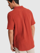 CAMISA MR ROJA MANGA CORTA REGULAR FIT. AZUL