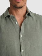 CAMISA SASTRERÍA MANGA CORTA VERDE MARK BELLUCCI