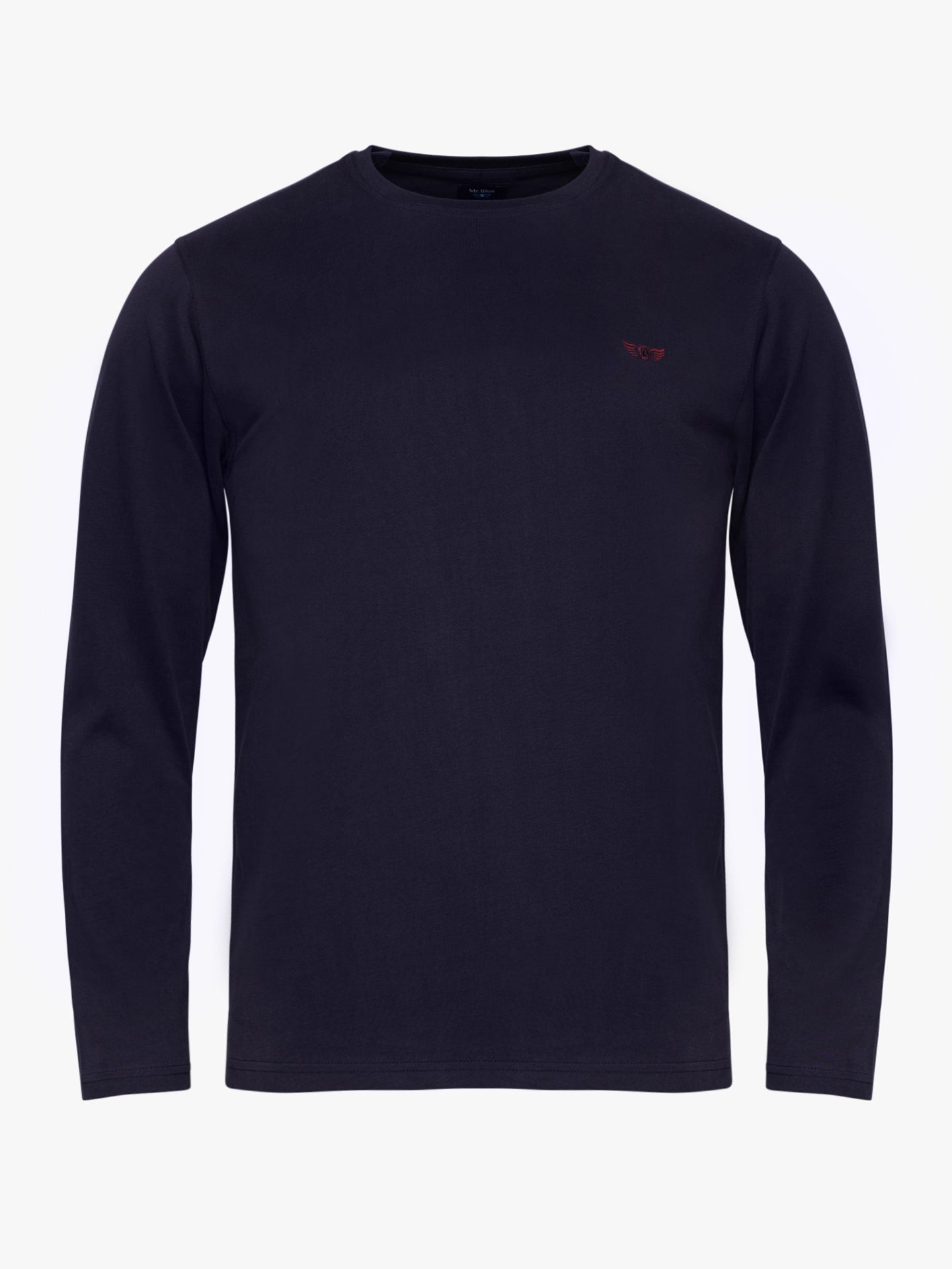 BLUE COTTON T-SHIRT LONG SLEEVE REGULAR FIT MR. BLUE