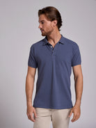 POLO DE ALGODÓN GRIS MANGA CORTA REGULAR FIT MARK BELLUCCI