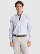 CAMISA MR AZUL MANGA LARGA REGULAR FIT. AZUL
