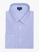 Camisa de corte clásico Fil-a-Fil azul Mr. Blue