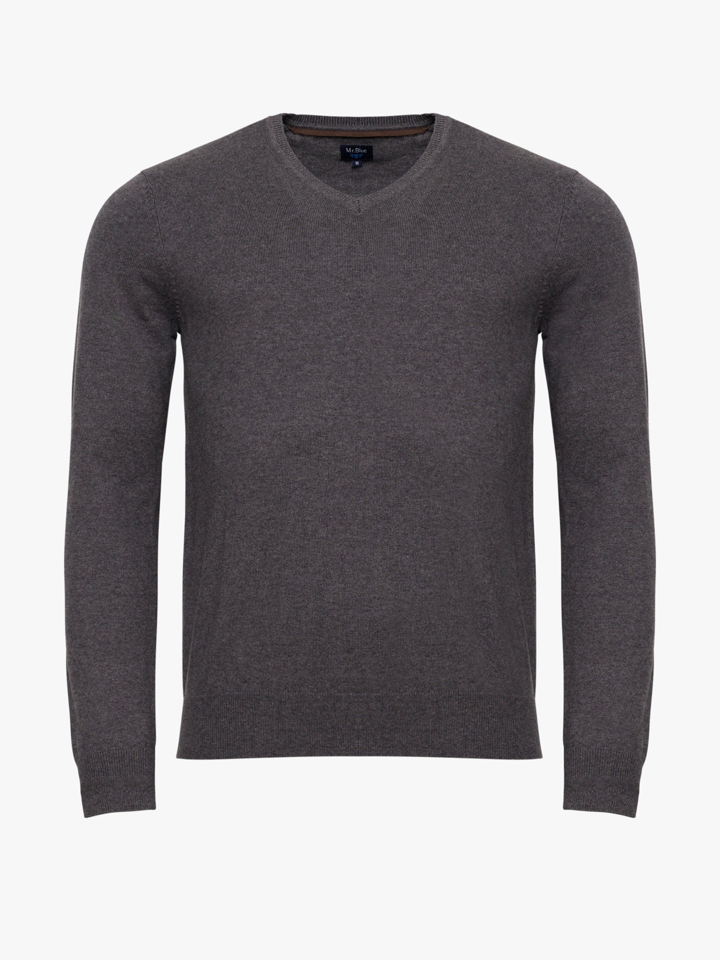 JERSEY FINO GRIS MANGA LARGA REGULAR FIT MR. AZUL