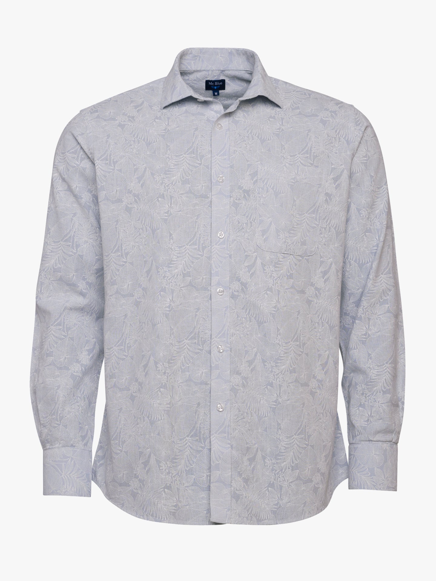 Camisa Regular Fit Lino Azul Mr. Blue