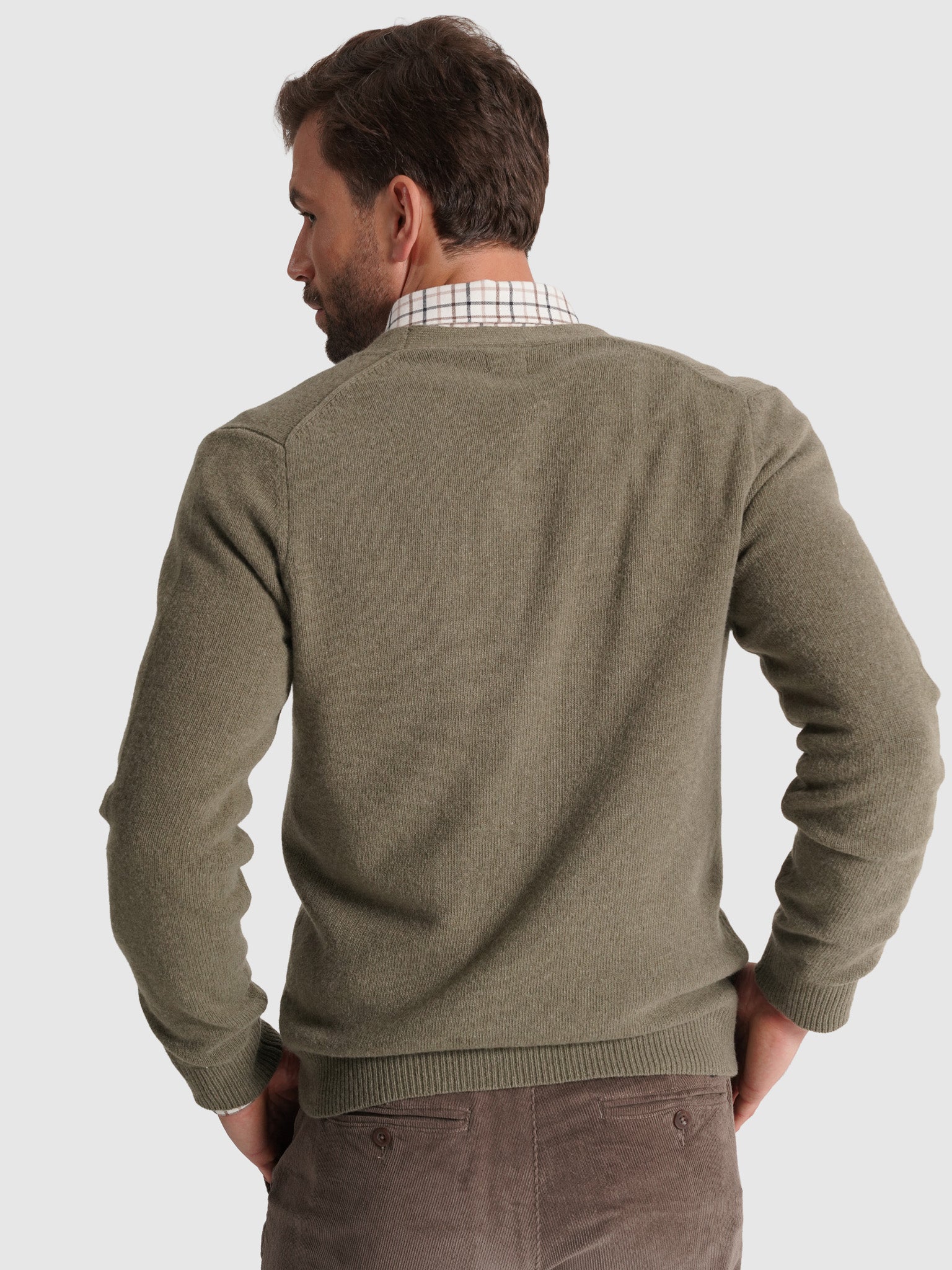 Pullover Lã Verde Manga Comprida Regular Fit Mr. Blue