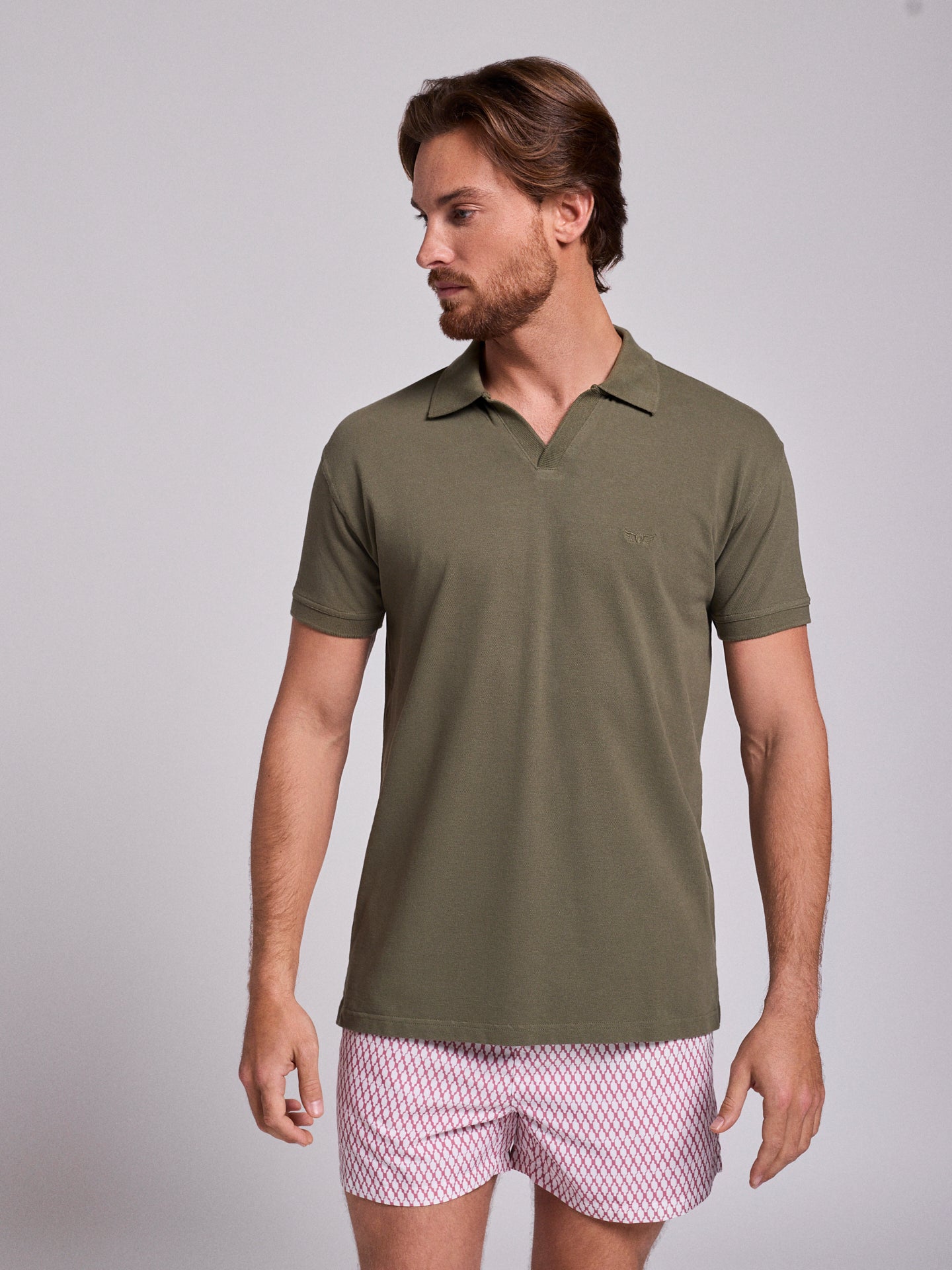 GREEN COTTON POLO SHORT SLEEVE REGULAR FIT MR. BLUE
