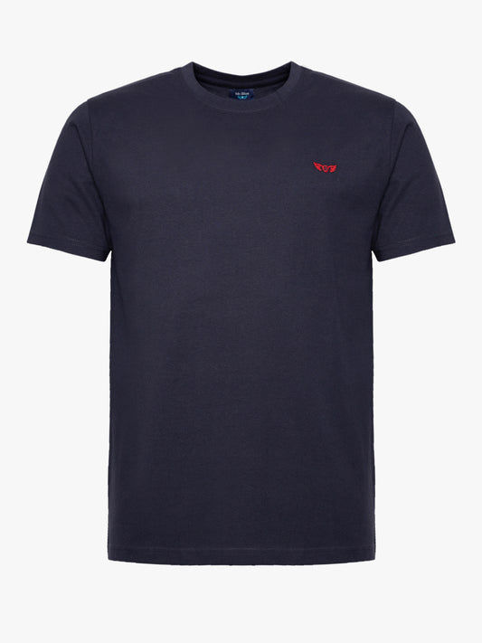 BLUE COTTON T-SHIRT SHORT SLEEVE REGULAR FIT MR. BLUE