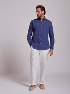BLUE COTTON SHIRT LONG SLEEVE REGULAR FIT MR. BLUE