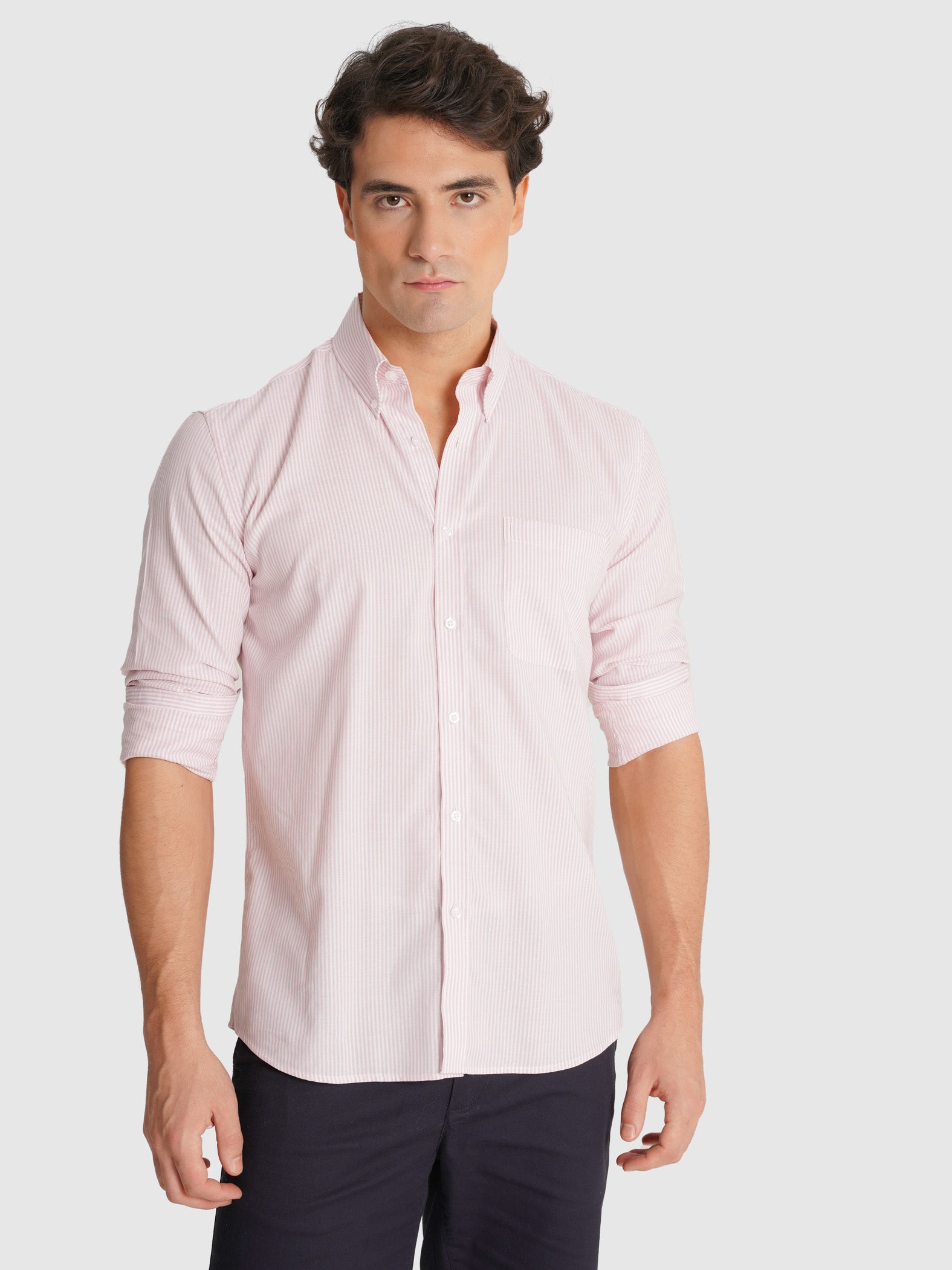 LONG SLEEVE GREEN SHIRT REGULAR FIT MR. BLUE
