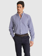 CAMISA MR AZUL MANGA LARGA REGULAR FIT. AZUL