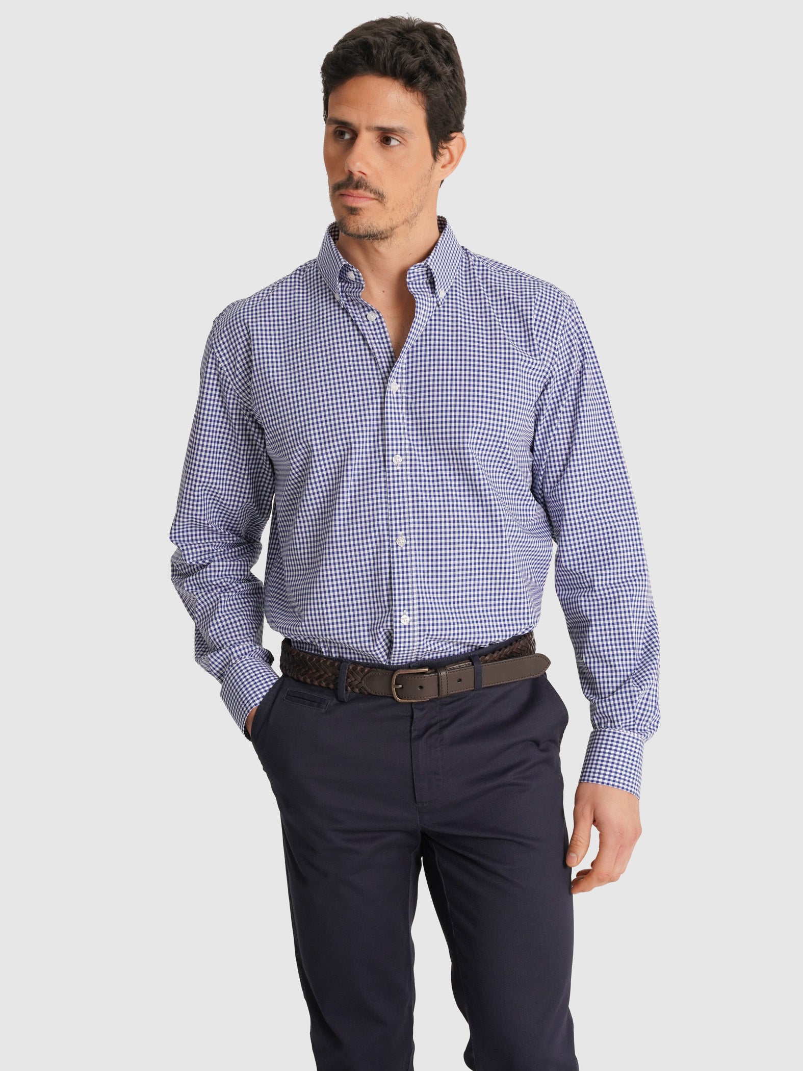 CAMISA MR AZUL MANGA LARGA REGULAR FIT. AZUL