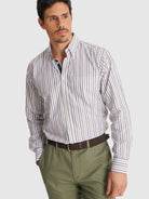 CAMISA MANGA LARGA VERDE REGULAR FIT MR. AZUL
