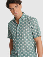 CAMISA VERDE MANGA CORTA REGULAR FIT MR. AZUL