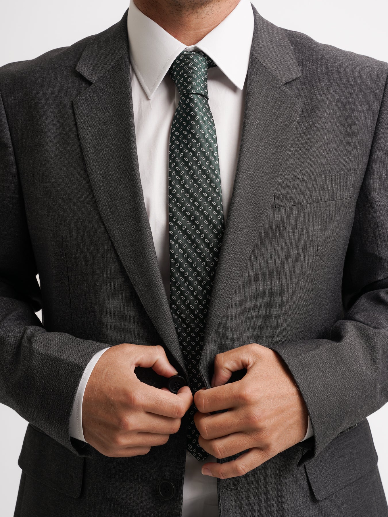 Traje Gris Con Liso Mr. Blue