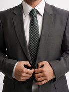 Traje Gris Con Liso Mr. Blue