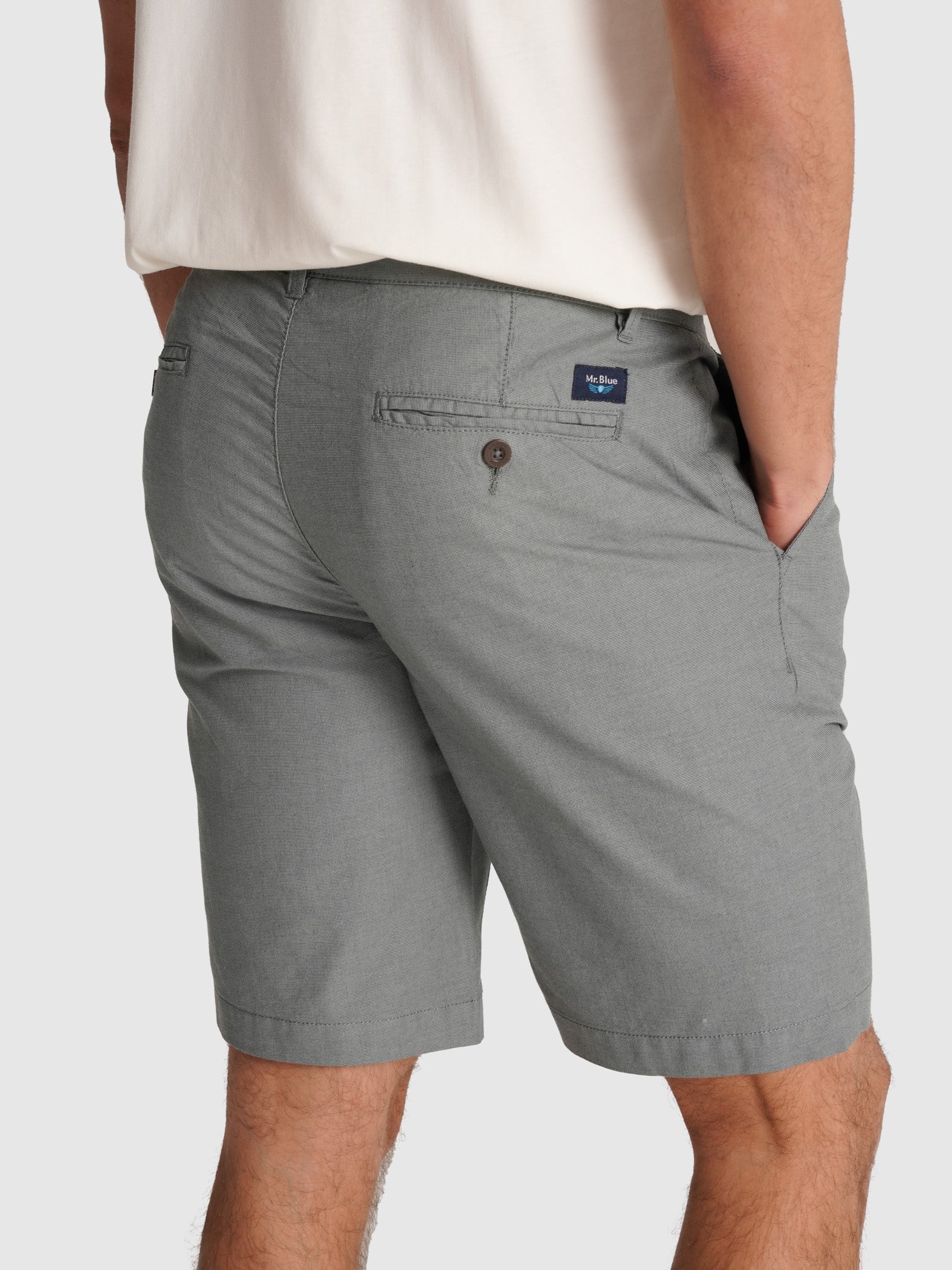 BERMUDA CHAMBRAY VERDE REGULAR FIT MR. AZUL