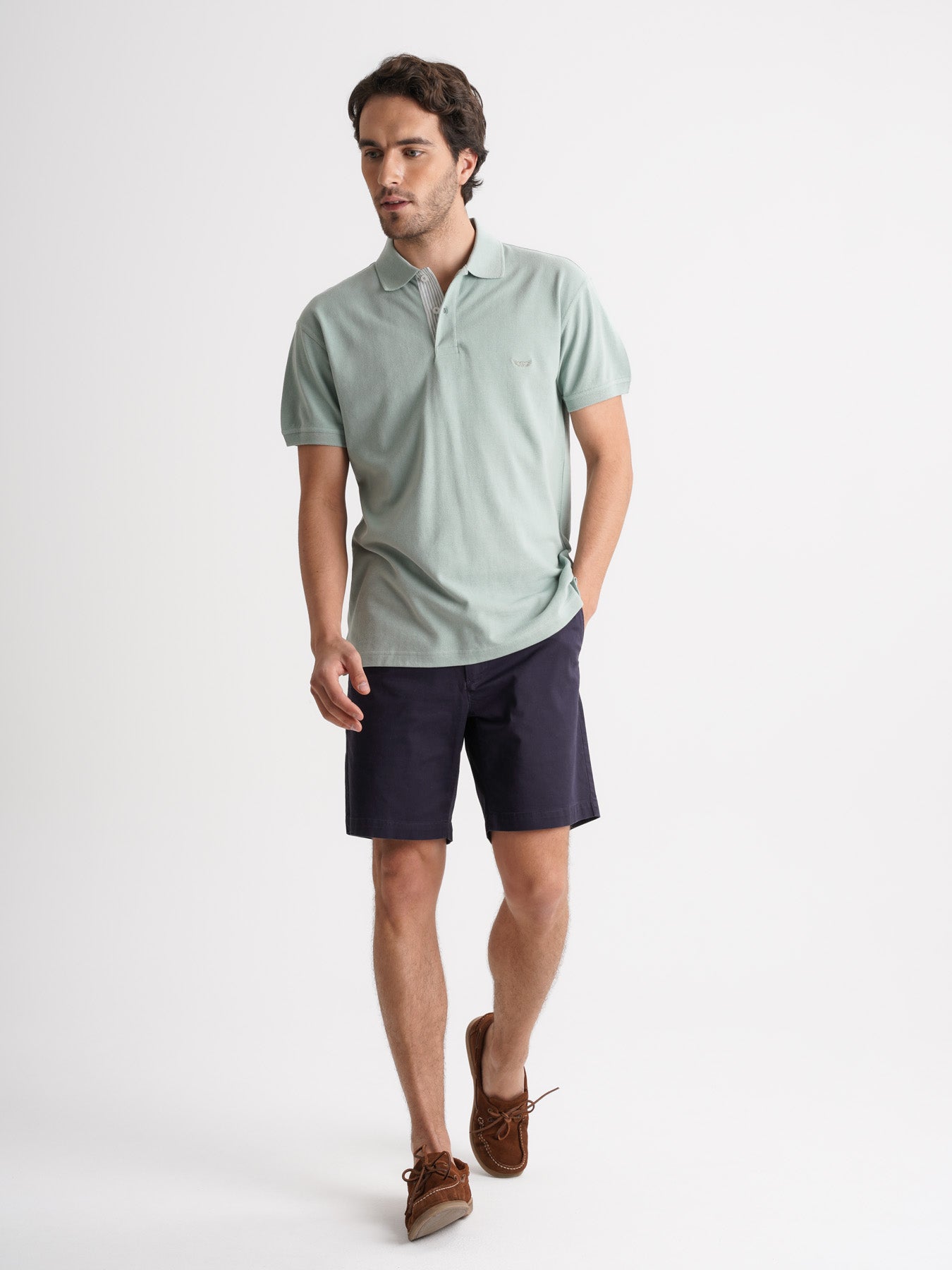 POLO VERDE MANGA CURTA REGULAR FIT MR. BLUE