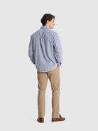 CAMISA MR AZUL MANGA LARGA REGULAR FIT. AZUL