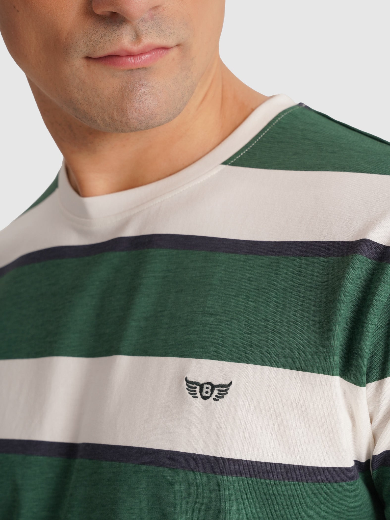 GREEN T-SHIRT SHORT SLEEVE REGULAR FIT MR. BLUE