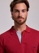 POLO ROJO MANGA CORTA REGULAR FIT MR. AZUL