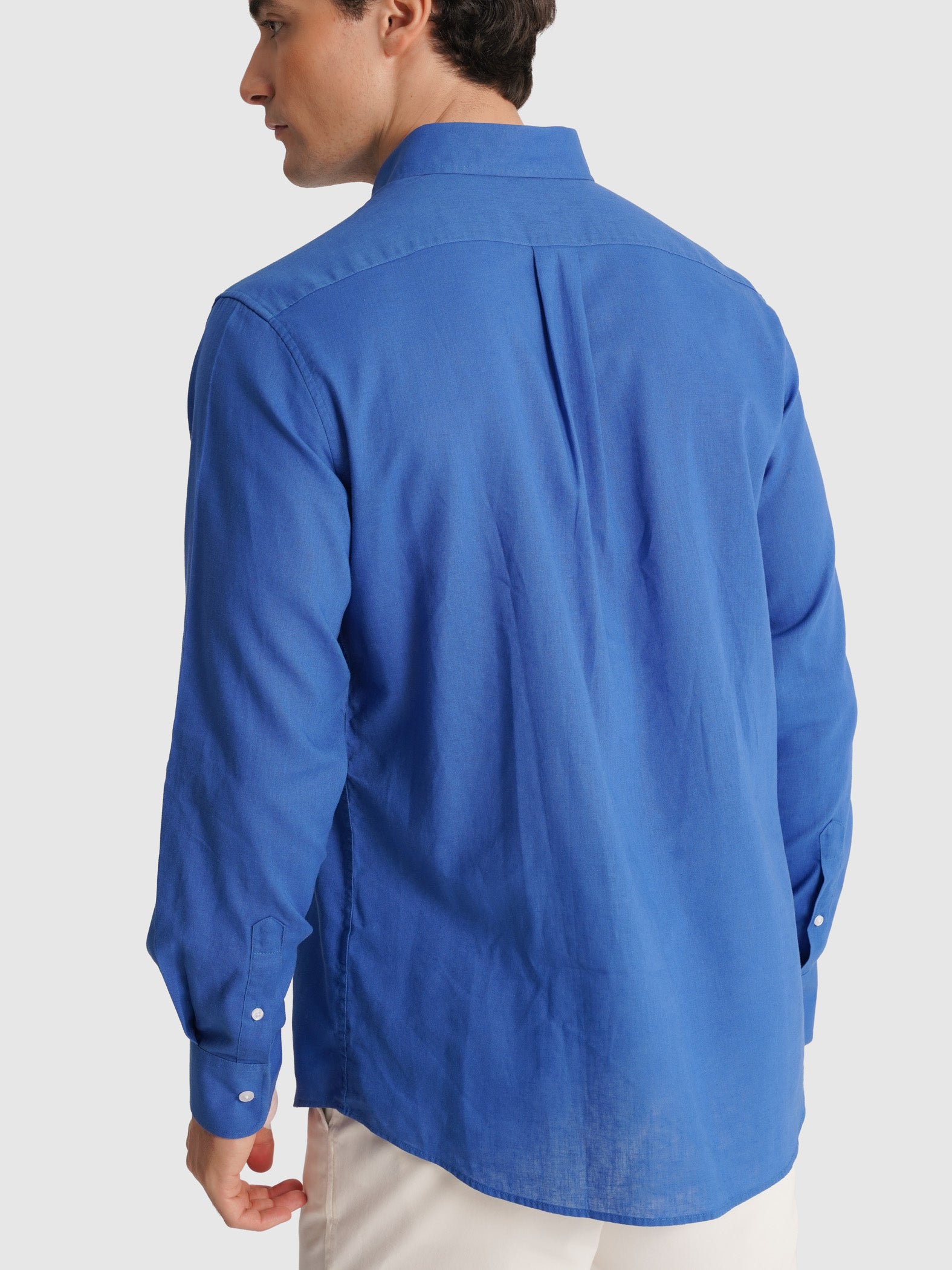 CAMISA MR AZUL MANGA LARGA REGULAR FIT. AZUL