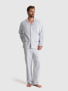 Pijama Azul Manga Comprida Classic Fit Mr. Blue