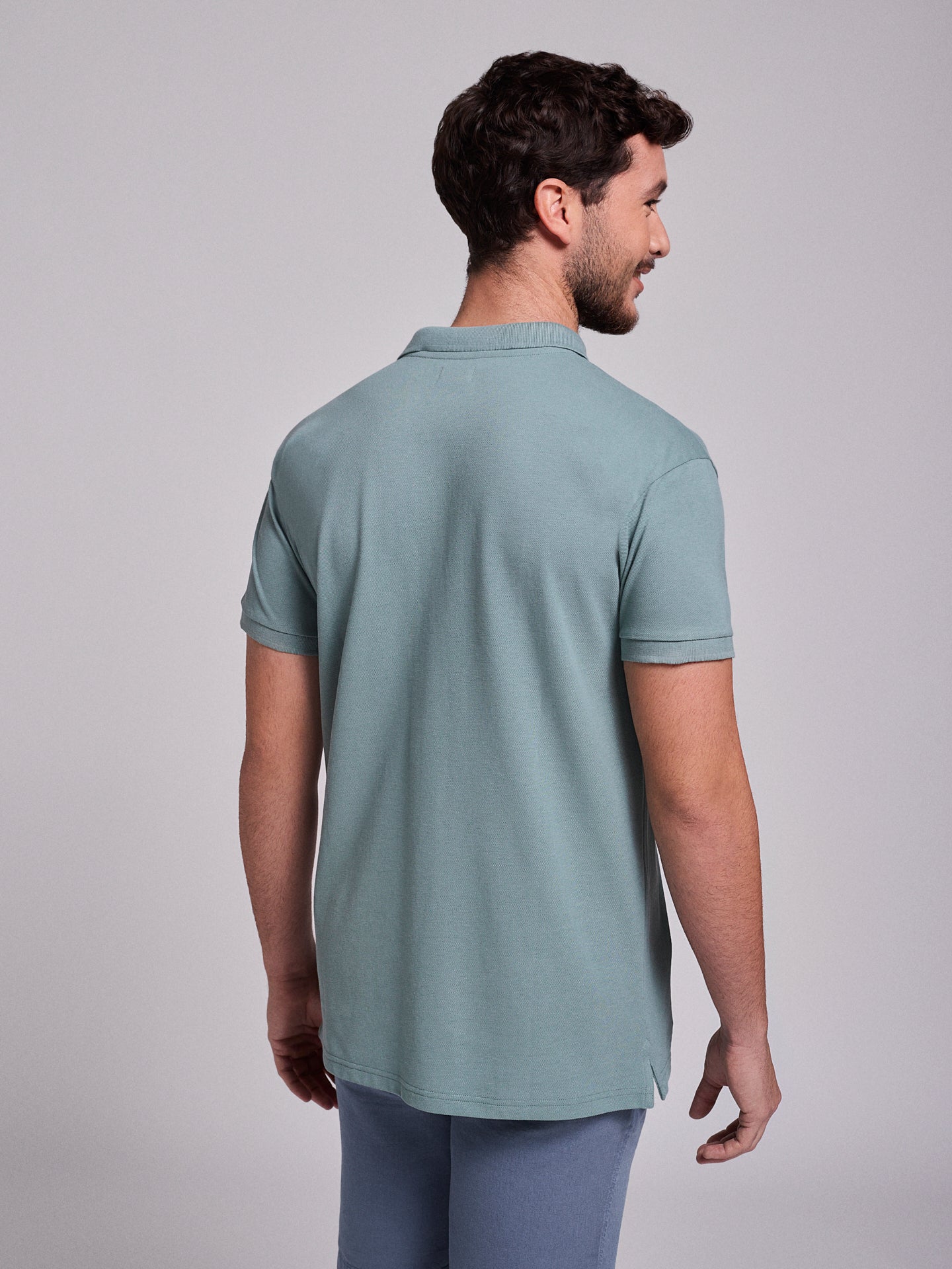 GREEN POLO SHORT SLEEVE REGULAR FIT MR. BLUE