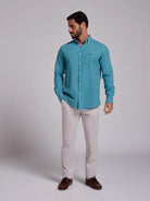 BLUE COTTON SHIRT LONG SLEEVE REGULAR FIT MR. BLUE