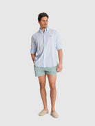 CAMISA MR AZUL MANGA LARGA REGULAR FIT. AZUL