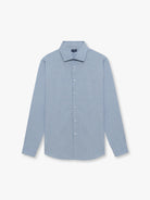 FIL-A-FIL BLUE LONG SLEEVE SLIM FIT MR SHIRT. BLUE