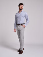CAMISA DE ALGODÓN AZUL MANGA LARGA CLASSIC FIT MR. AZUL