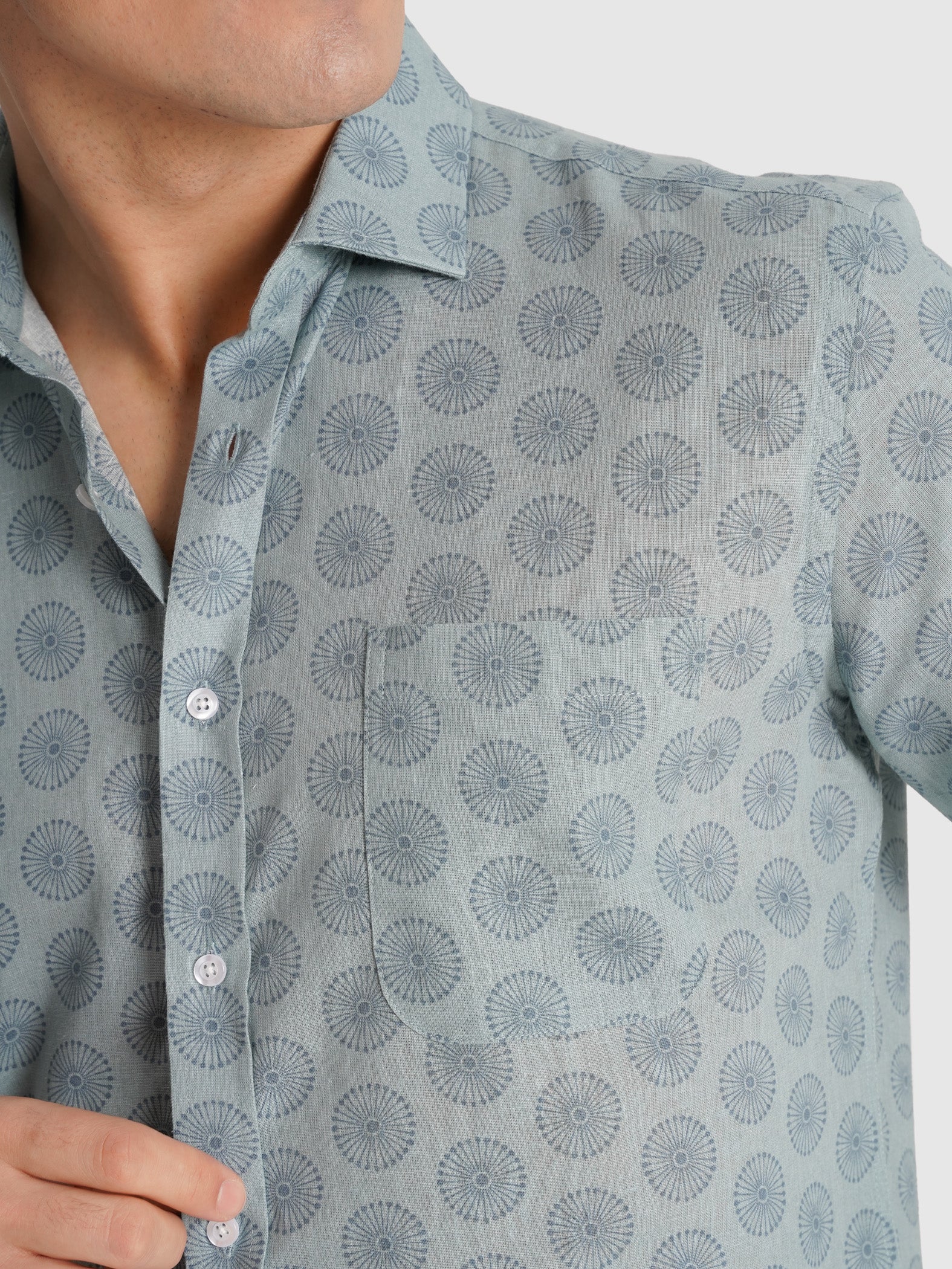 BLUE SHORT SLEEVE REGULAR FIT MR. BLUE
