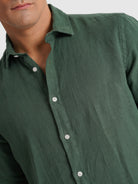 CAMISA LINHO REGULAR FIT VERDE LISA MARK BELLUCCI