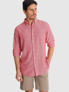 CAMISA MR ROJA MANGA LARGA REGULAR FIT. AZUL