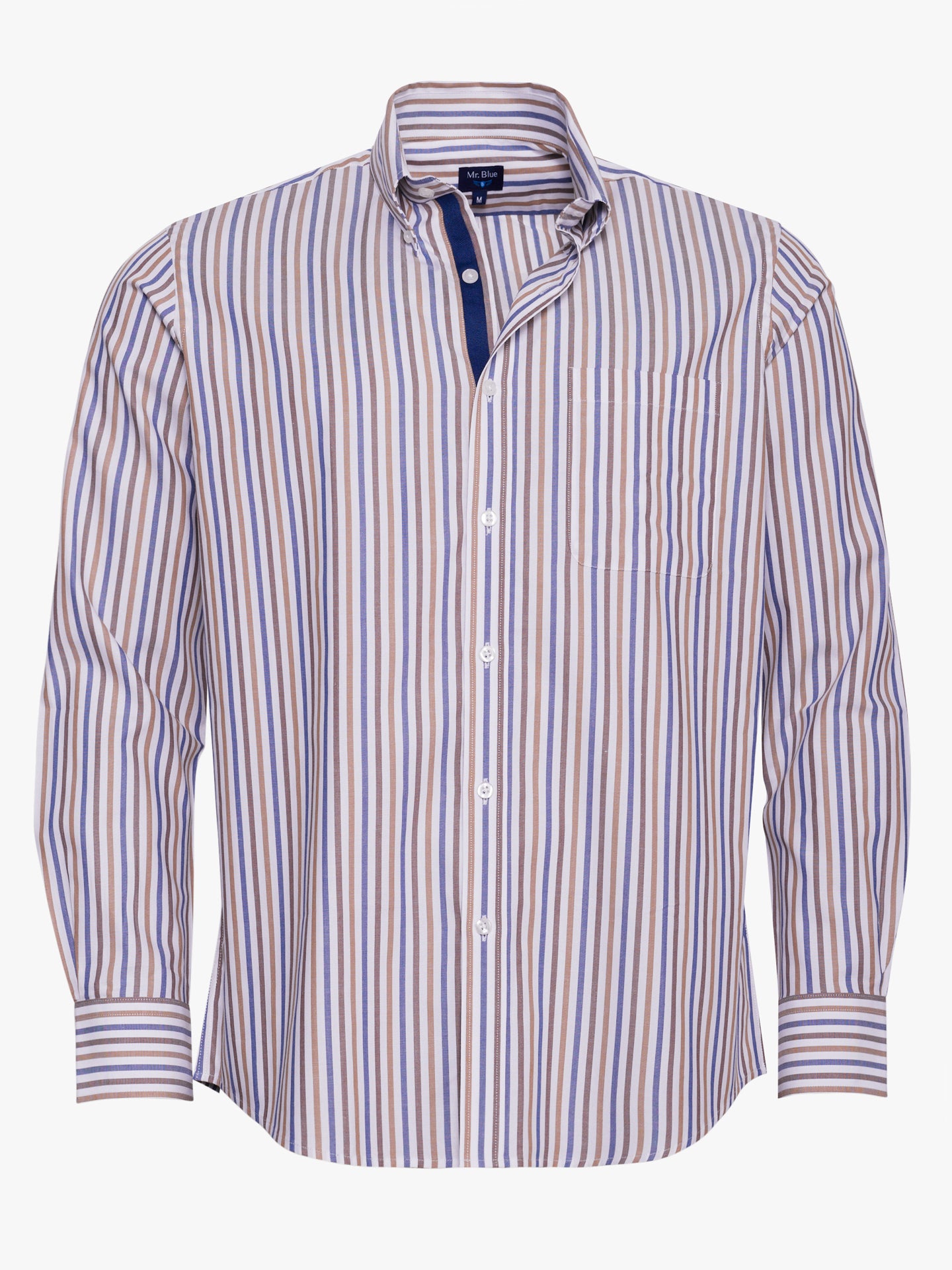 WHITE REGULAR FIT MR SHIRT. BLUE