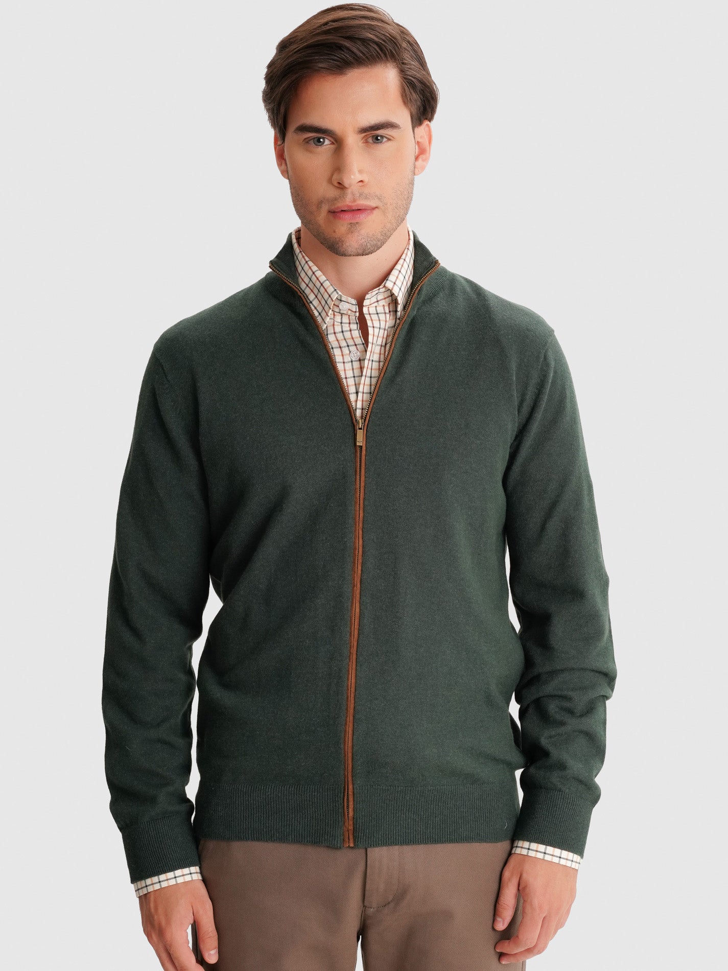 JERSEY FINO VERDE REGULAR FIT MR. AZUL